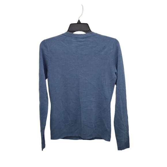 New York & Company Women's Blue Soft Acrylic Gem Button Up LS Cardigan Size S - Picture 6 of 6